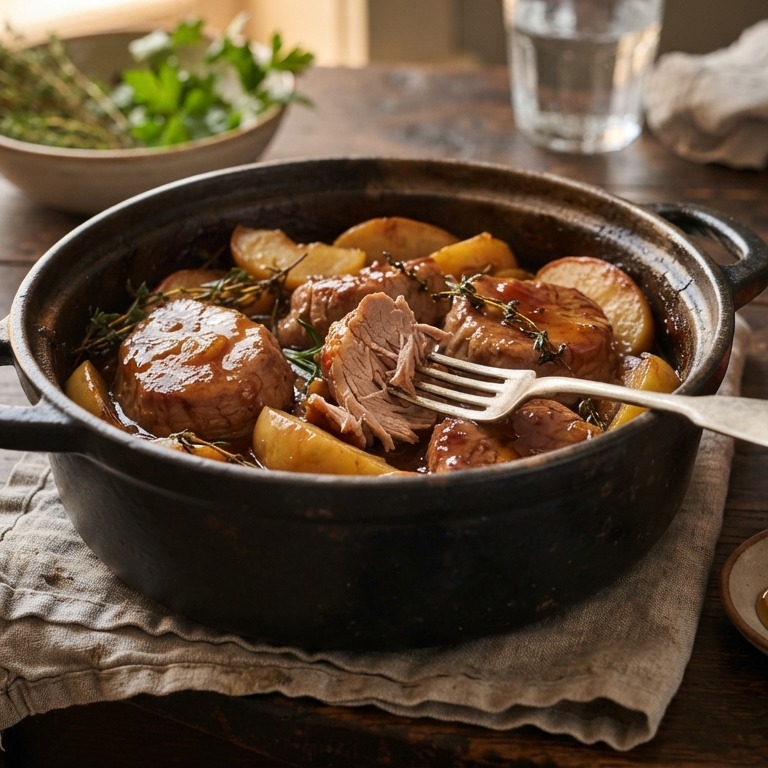 Varkenshaas met appel en honing uit de slow cooker recept