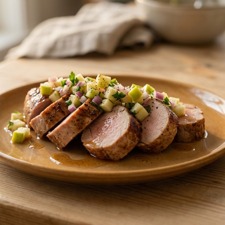 Varkenshaas met kaneelolie en salsa recept