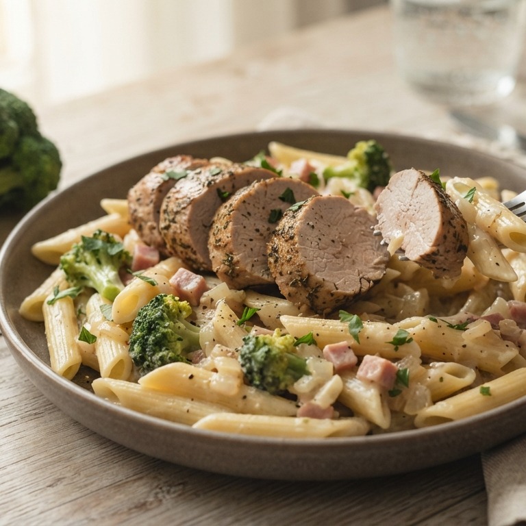 Varkenshaas met uienroom recept