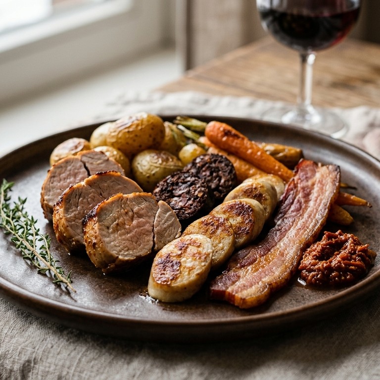 Varkenshaasje met bloedworst recept