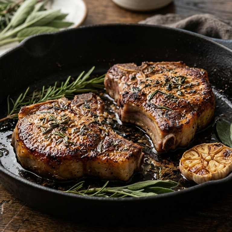 Varkenskoteletten met kruiden recept