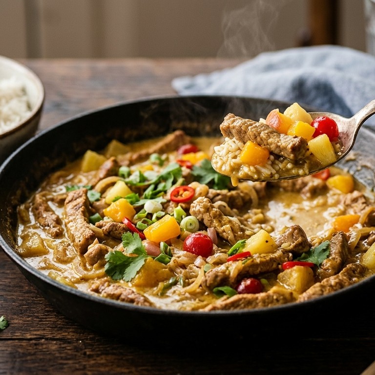 Varkensreepjes met kerriesaus recept