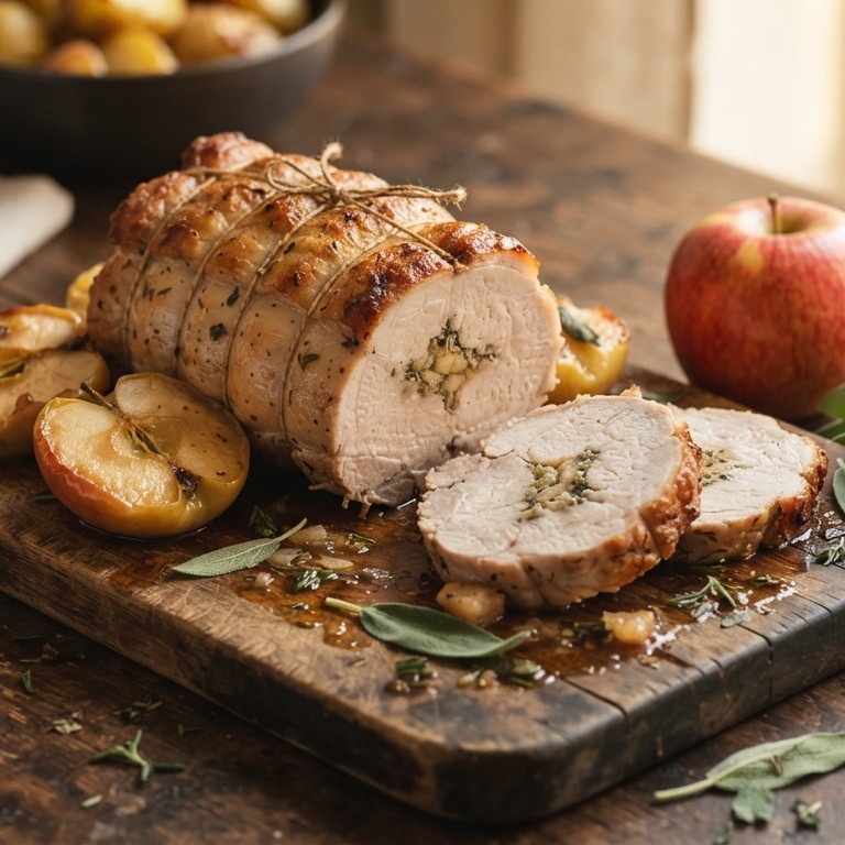 Varkensrollade met appel recept