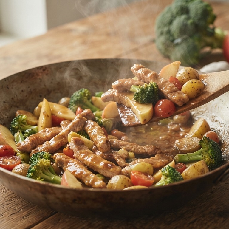 Varkensschnitzel uit de wok recept