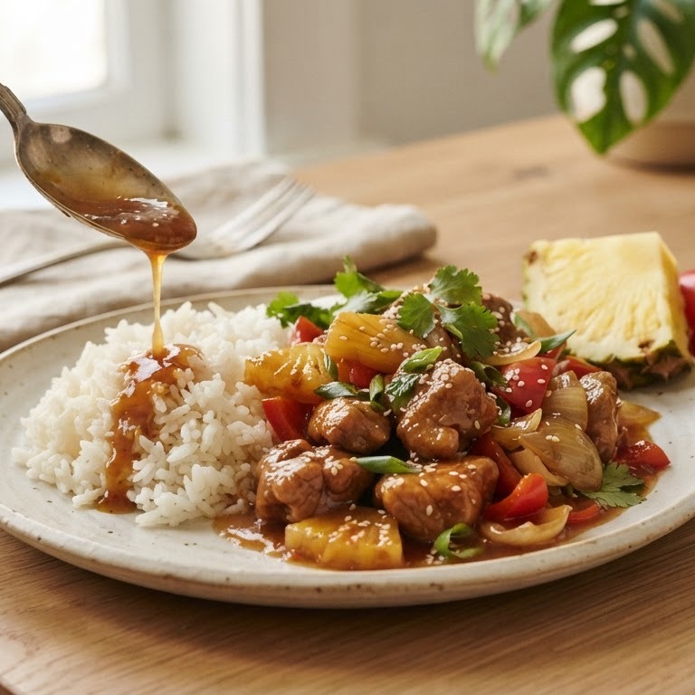 Varkensvlees in zoetzure saus recept