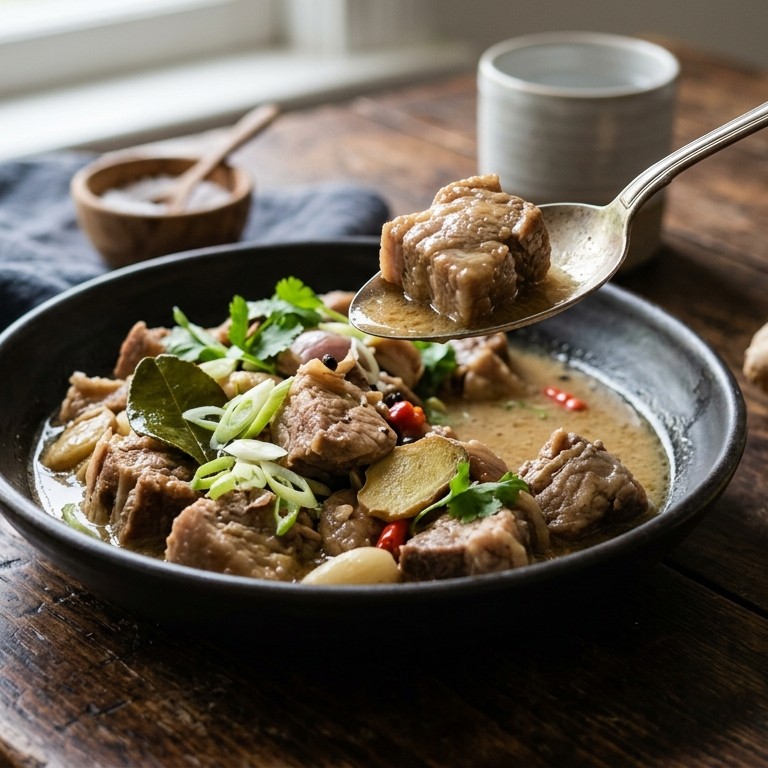 Varkensvlees met gember (babi-pee) recept
