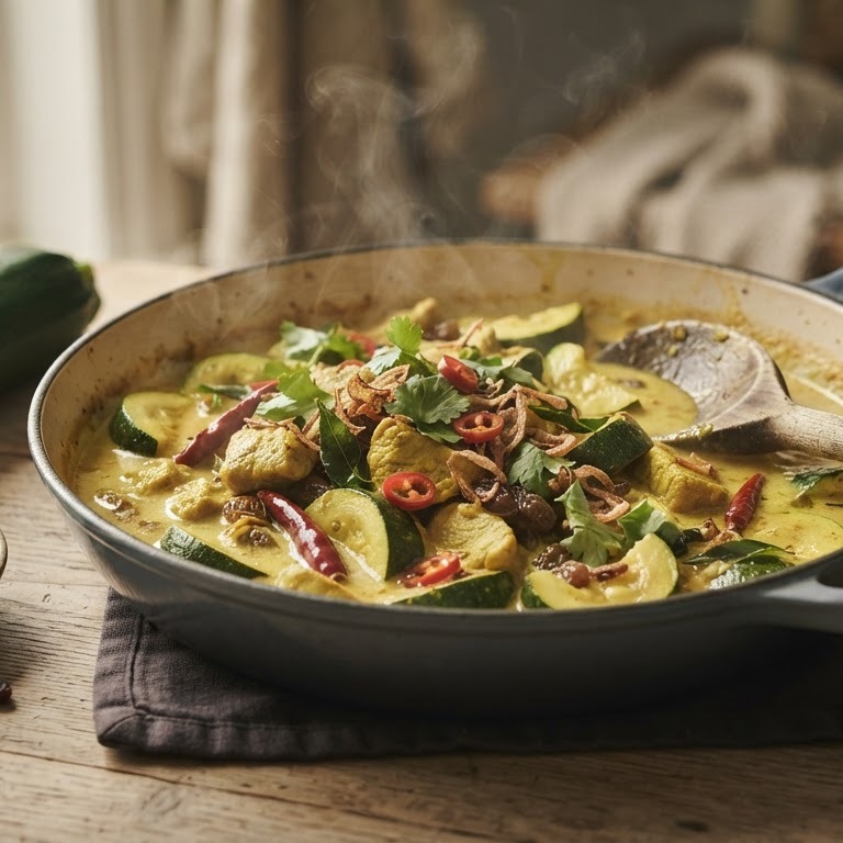 Varkensvlees met kerrie en courgette recept