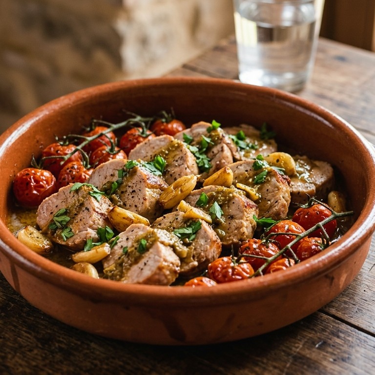 Varkensvlees met knoflook recept