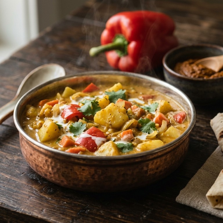 Vegetarische aardappelcurry recept