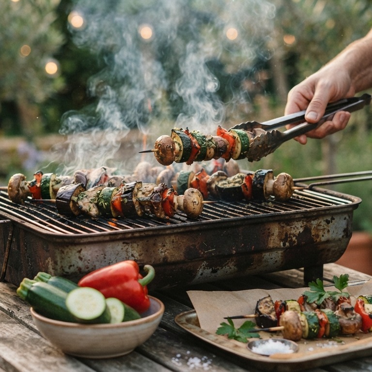 Vegetarische groentespiesen recept