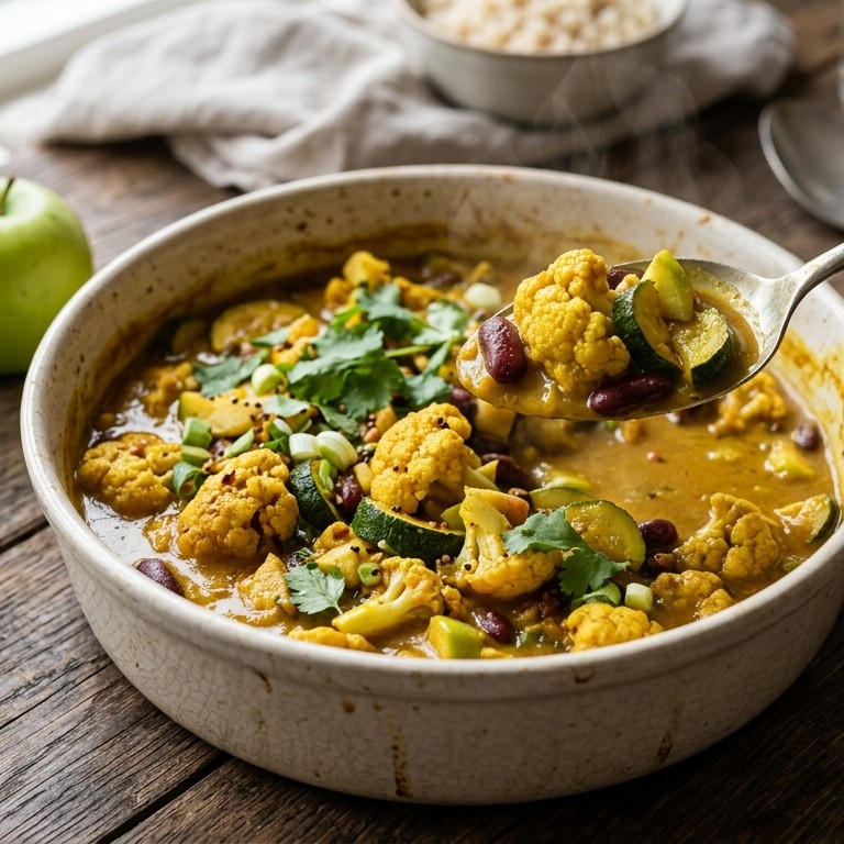 Vegetarische kerrieschotel recept