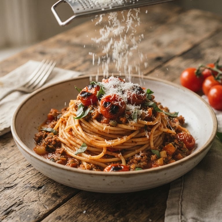 Vegetarische spagetti recept