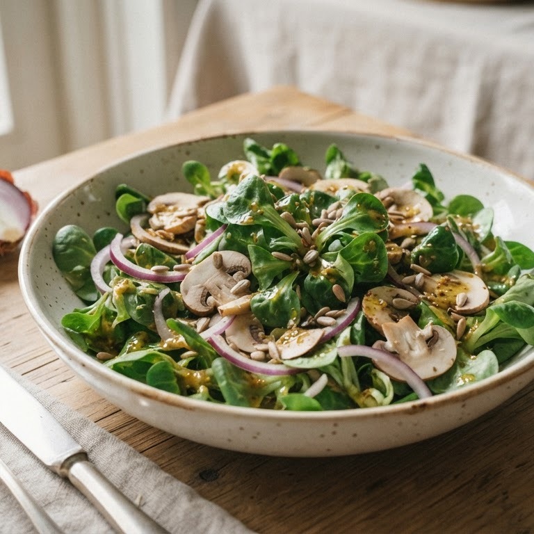 Veldsla met champignons recept