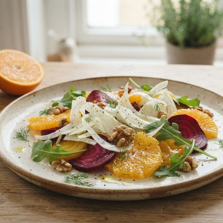 Venkel-bietensalade met sinaasappel recept
