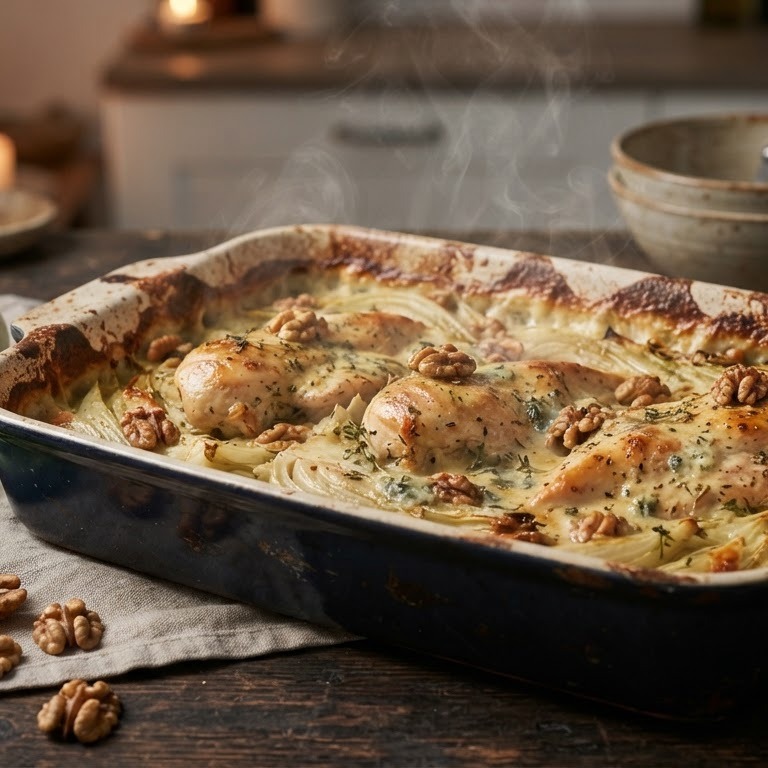 Venkel en kip uit de oven recept