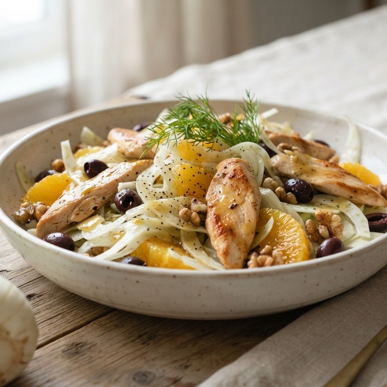 Venkelsalade met kip recept