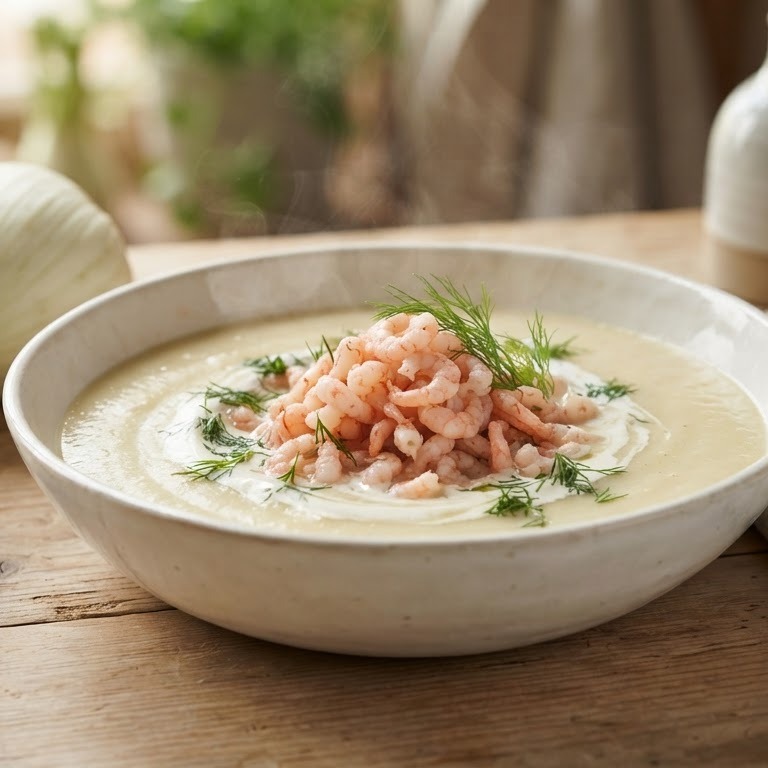 Venkelsoep met Hollandse garnalen recept