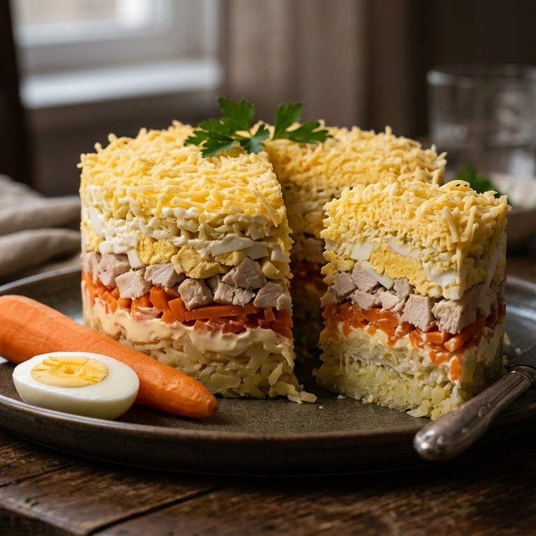Verjaardag salade (Azerbaijan) recept