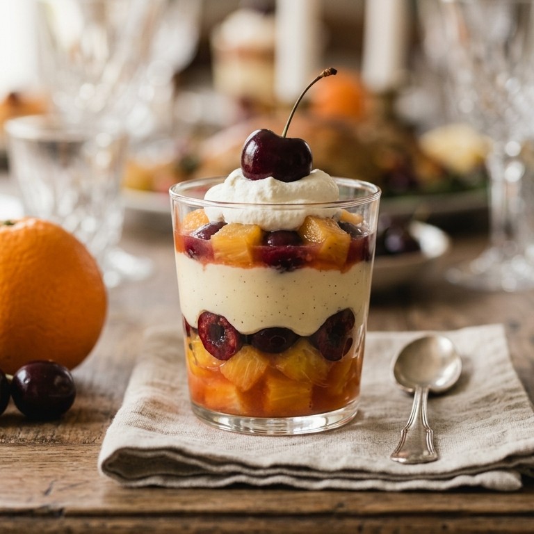 Verrine met ananas en kersen recept