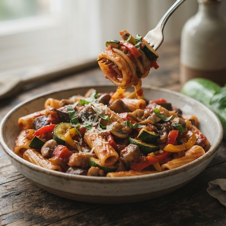 Verse  groente tomaten pasta recept