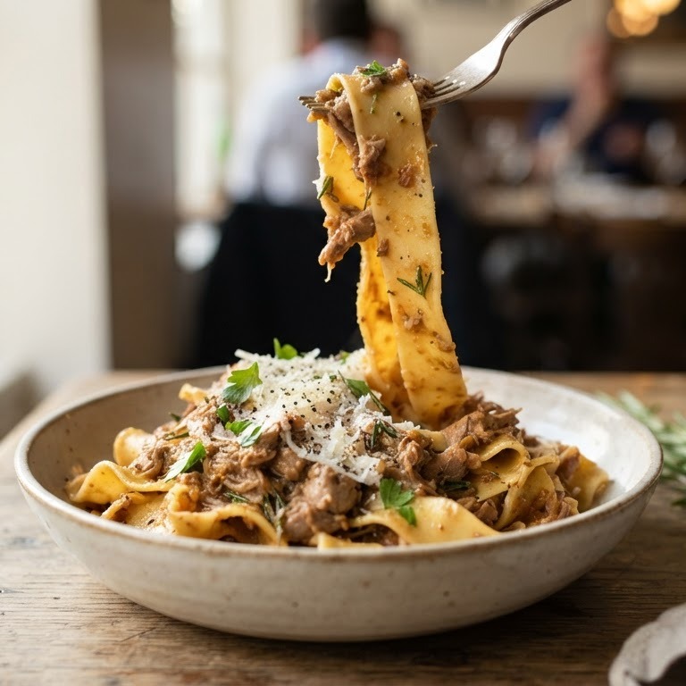 Verse pappardelle met konijnensaus recept