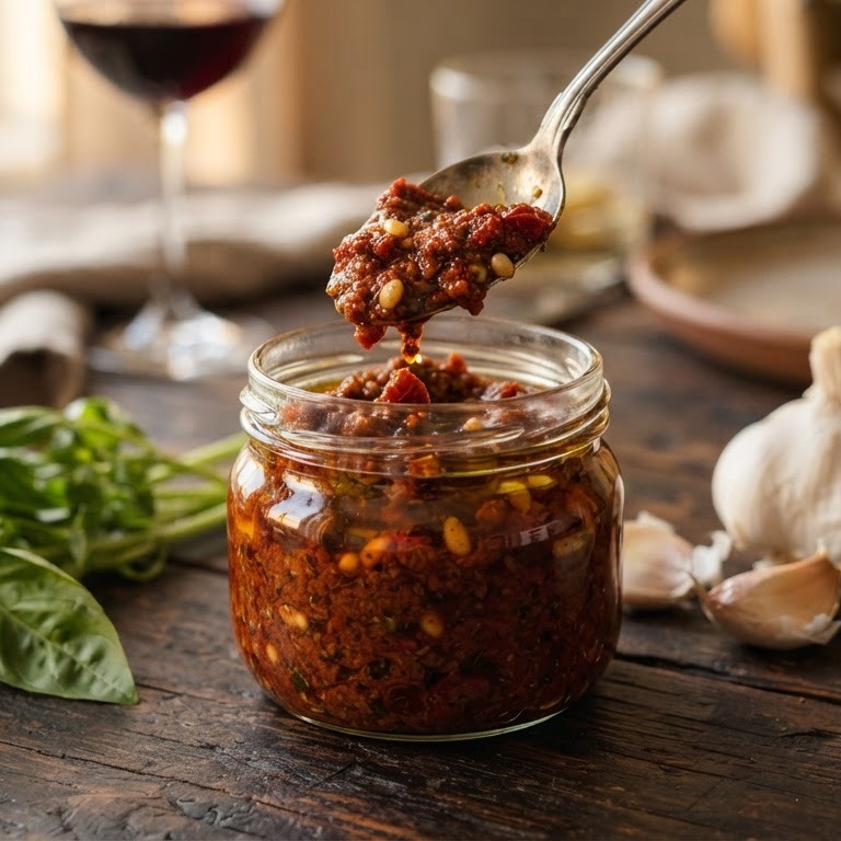 Verse rode pesto / tappenade recept