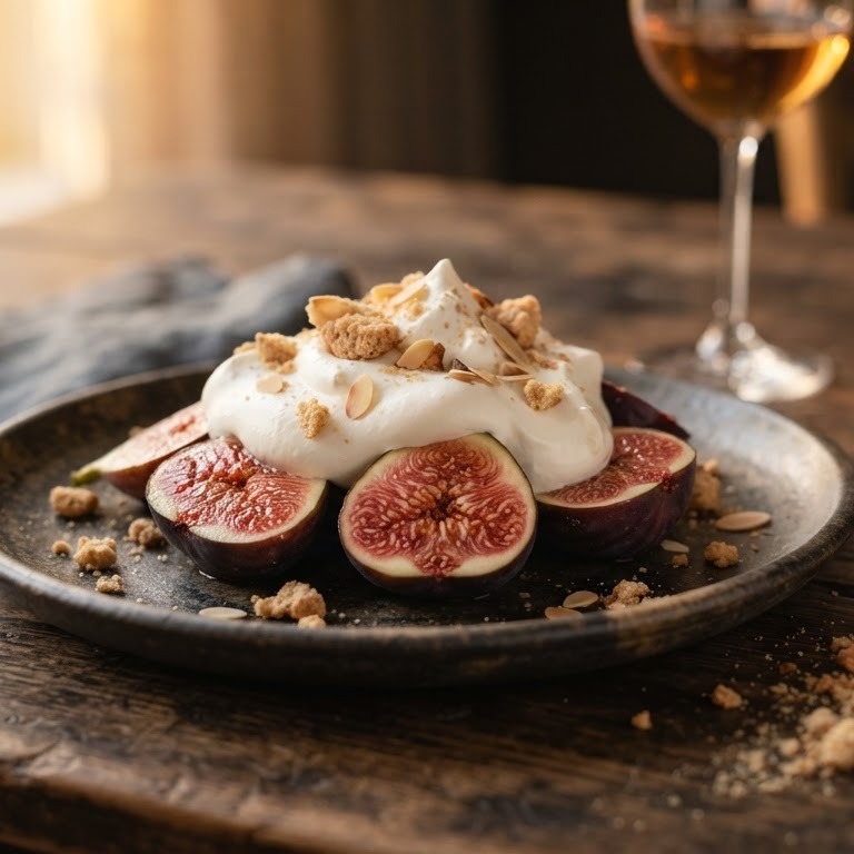 Verse vijgen met amandellikeurroom recept