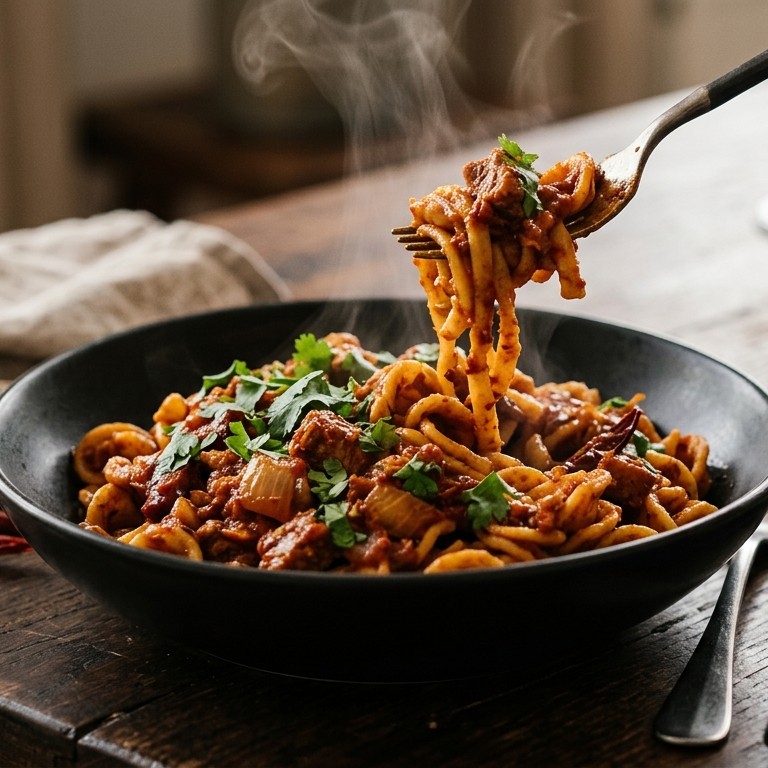 Vindaloo-pasta recept