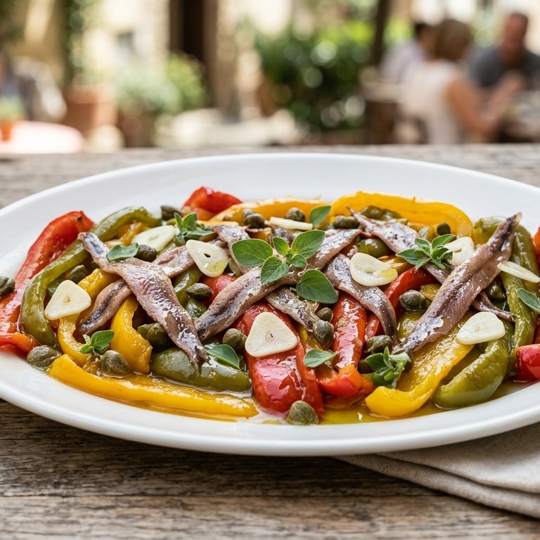 Vis Ansjovis met paprika recept