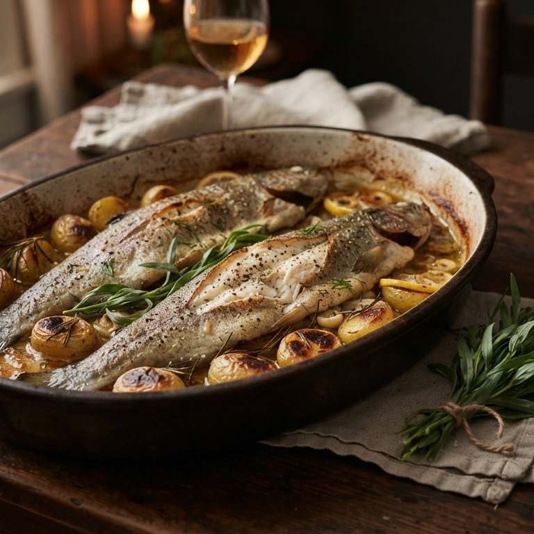 Vis Forel uit de oven recept