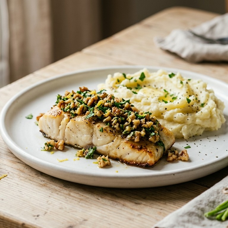 Vis met walnootgremolata recept