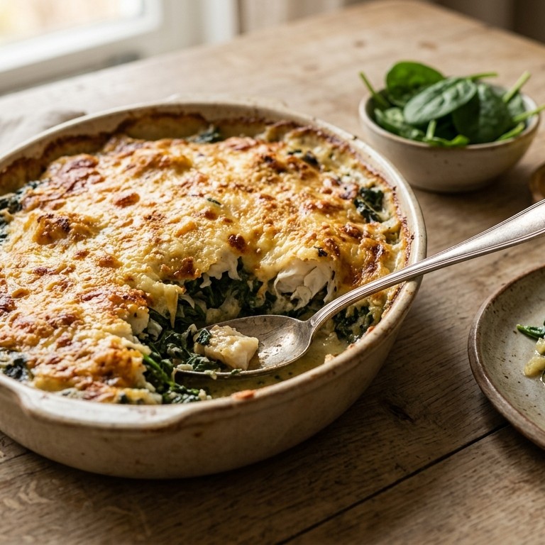 Vis-spinazie gratin recept