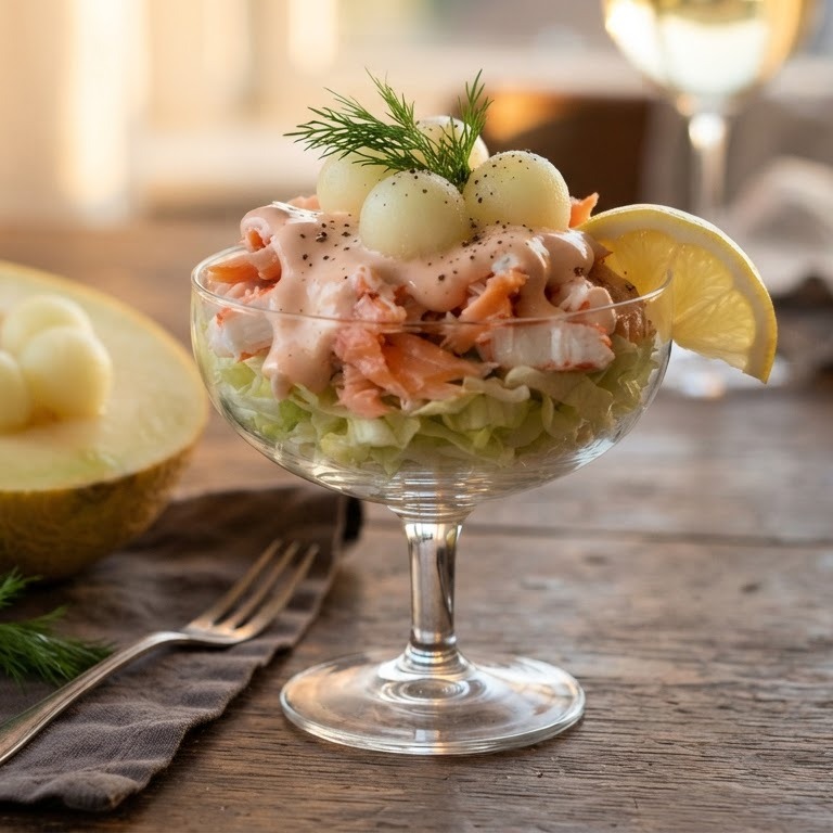 Viscocktail met meloenbolletjes recept