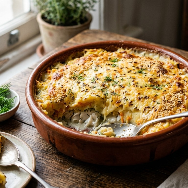 Visschotel met komijnekaas recept
