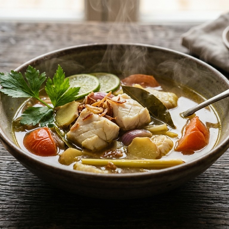 Vissoep (Soto ikan) recept