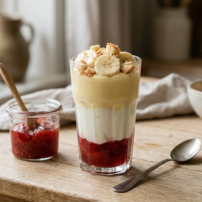 Vlaflip met banaan en kokosmakronen recept