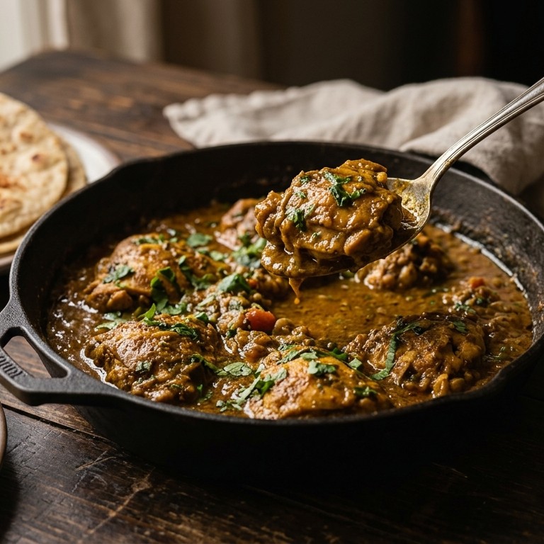 Vlees of vis in Hindoestaanse masala recept
