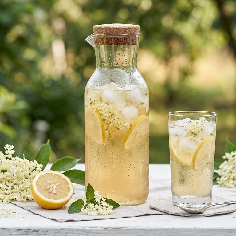 Vlierbloesem limonade (soc of holunderblüte saft) recept