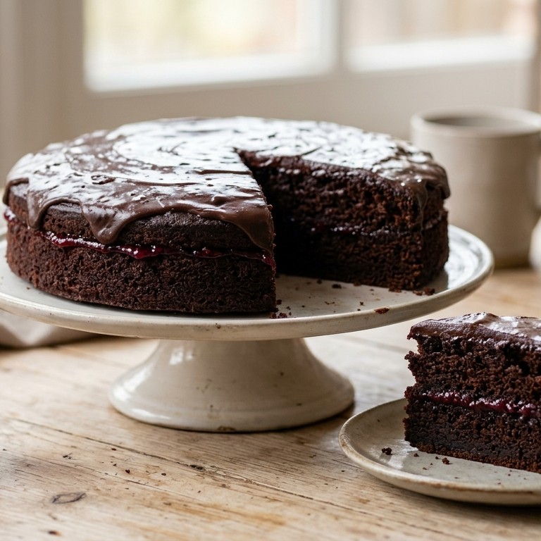 Volle cake met donkere chocolade recept