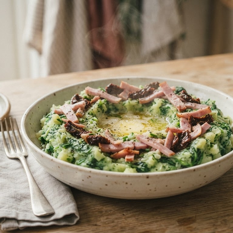 Voorjaarsstampot met verse spinazie recept