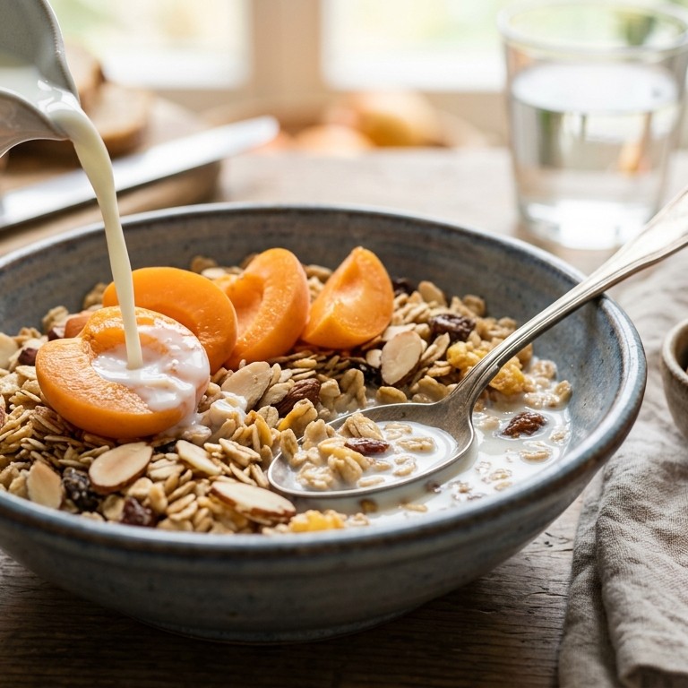 Vruchtenmuesli met amandelen recept