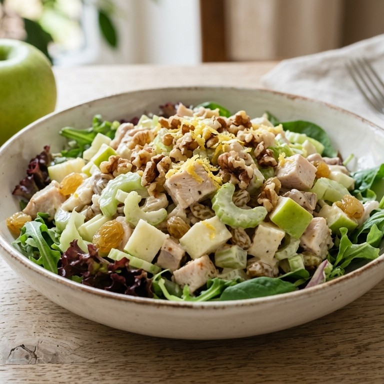 Waldorfsalade met kip recept
