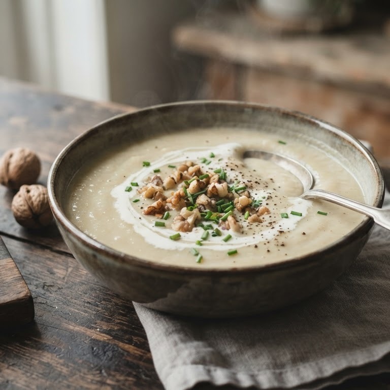 Walnoot-knolselderijsoep recept