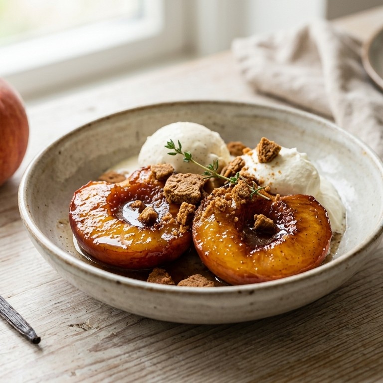 Warm perzikendessert recept