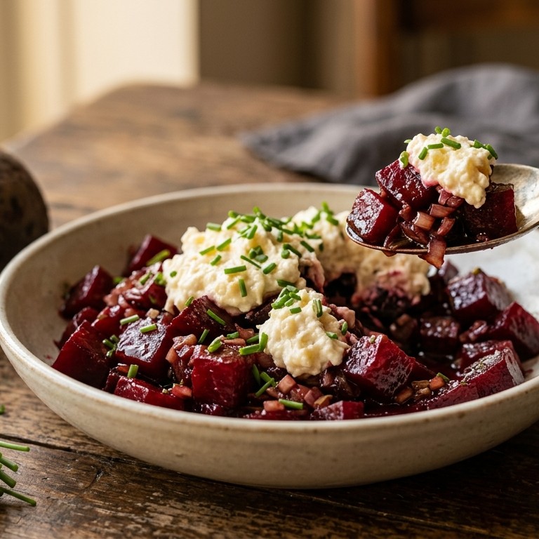 Warme bietjes met ananaskaas recept