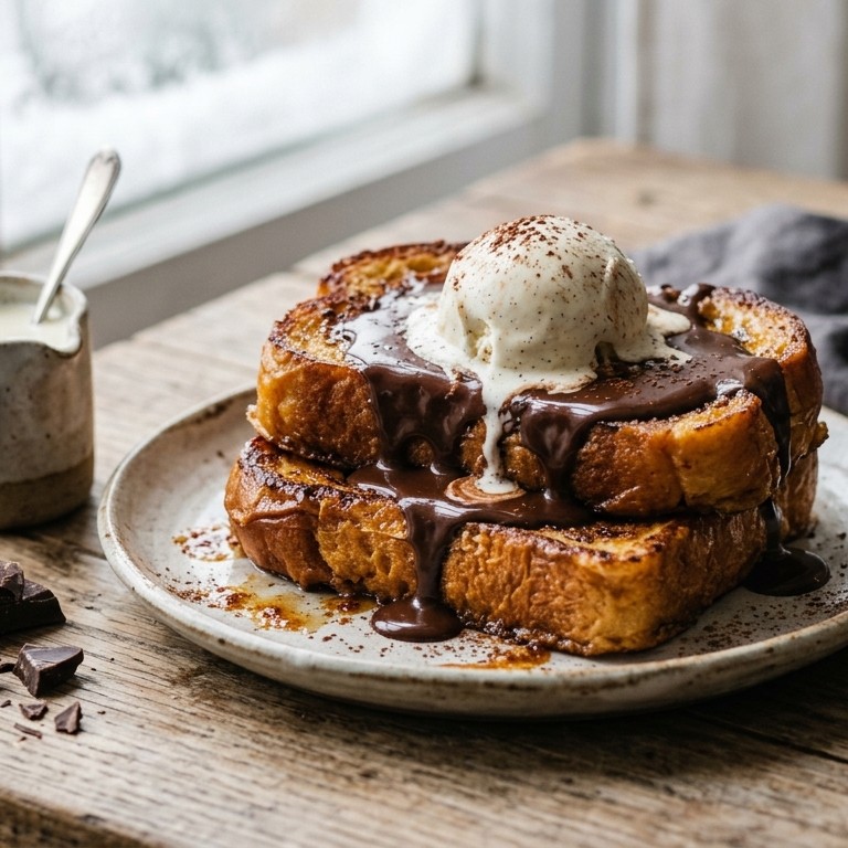Warme brioche met chocoladesaus recept