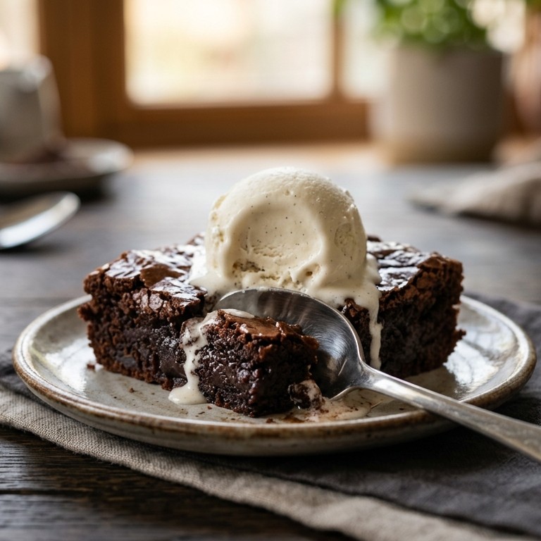 Warme brownies met ijs recept