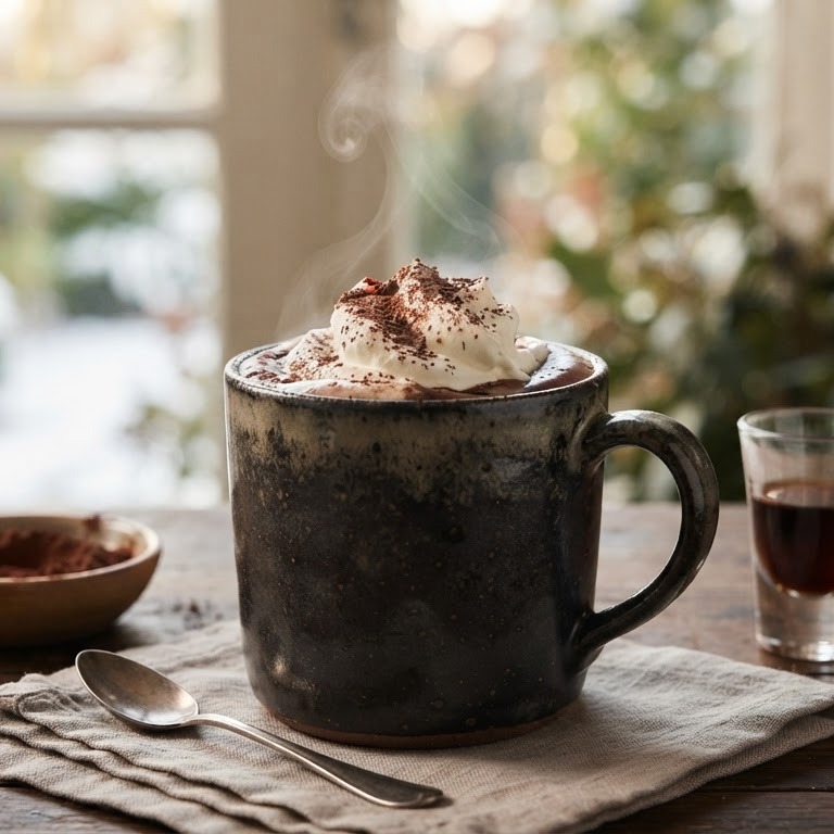 Warme chocolademelk met rum recept