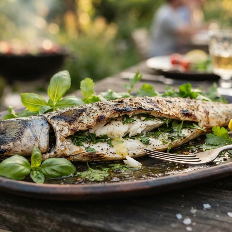 Warme makreel met verse kruiden recept