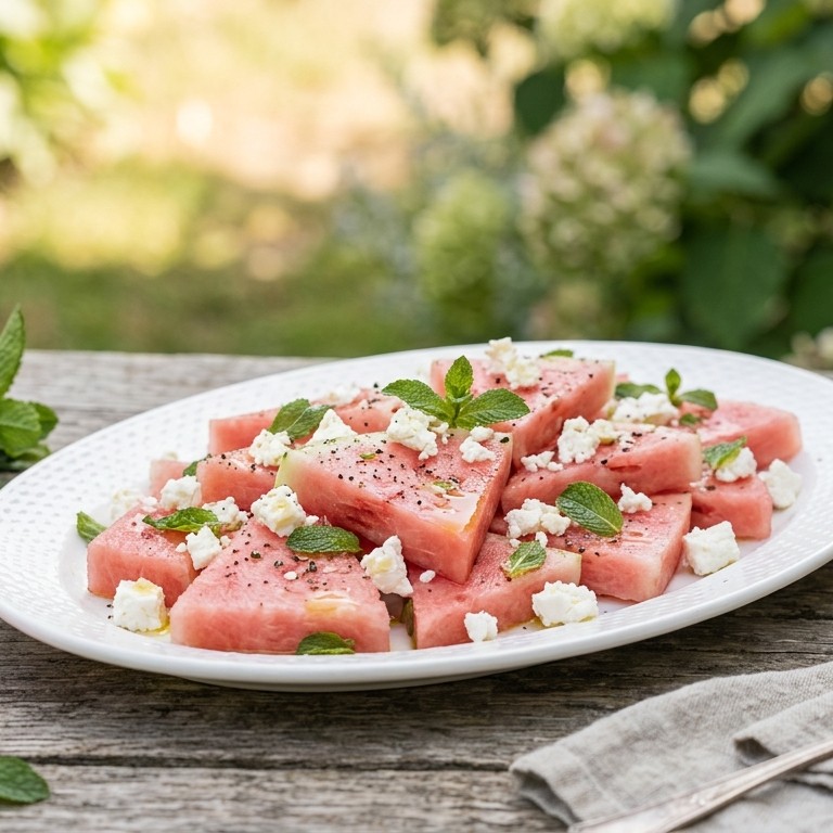 Watermeloen salade recept